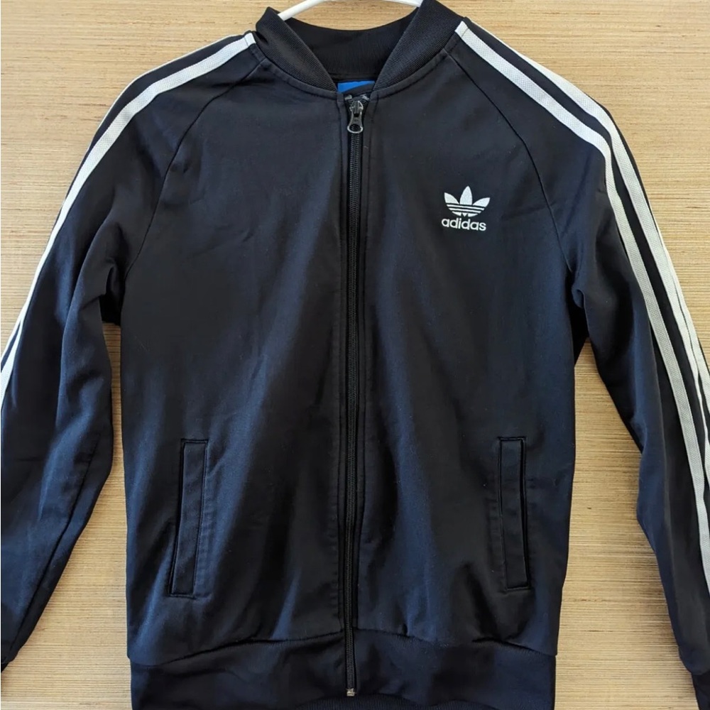adidas Boy's Zip Front Iconic Tricot Jacket